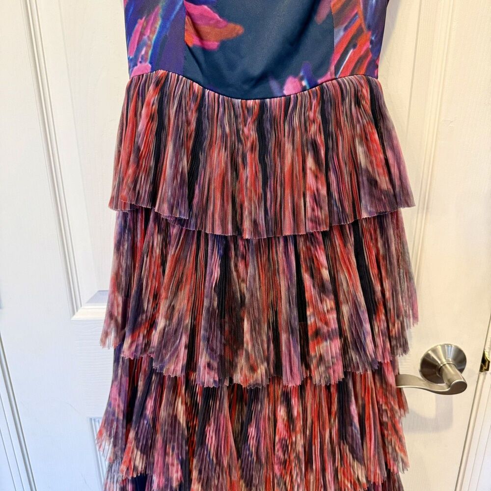 Anthropologie x Hutch Avani Tiered Maxi Dress Purple Pink Tulle Size 4 EUC - Picture 10 of 15